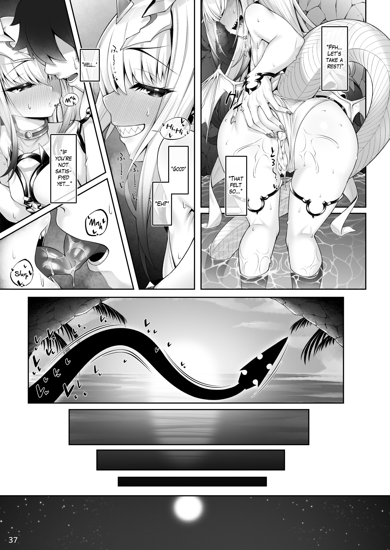 Hentai Manga Comic-Doing all kinds of lewd things with Melusine in her swimsuit-Read-37